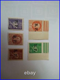 Timbres France Pétain, Lot De 5 Timbres Non Oblitérés