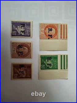 Timbres France Pétain, Lot De 5 Timbres Non Oblitérés