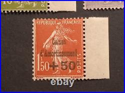 Timbres France caisse d'amortissement 1931 yt 275/7 neufs XX TTB