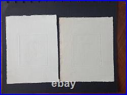 Timbres France épreuves d'artiste essai noir et blanc croix rouge 1951 yt 914/5