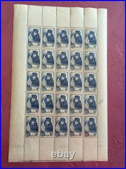Timbres France feuille N° 461 Georges Guynemer x 25 de 1941 N/MNH SHEET