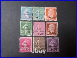 Timbres France n°246 à 248 + 253 à 55 + 266 à 268 Caisse d'amortissement neufs