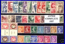 Timbres France neufs année complete 1937