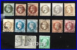 Timbres France oblitérés NAPOLEON n° 25 à 35
