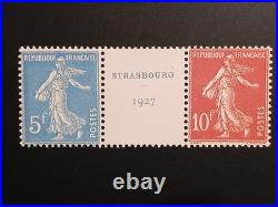 Timbres France paire exposition Strasbourg yt 242A neufs