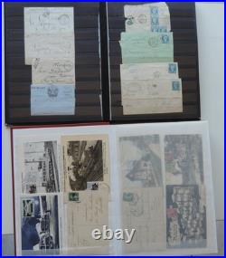 Timbres France sur lettres anciennes et modernes + cartes postale + divers