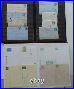 Timbres France sur lettres anciennes et modernes + cartes postale + divers