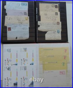 Timbres France sur lettres anciennes et modernes + cartes postale + divers