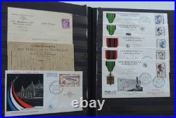 Timbres France sur lettres anciennes et modernes + cartes postale + divers