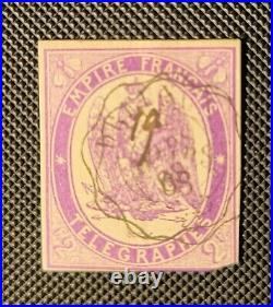 Timbres Télégraphes France 1868 Empire Non Dentelés