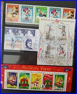 Timbres français oblitérés séries complètes et très nombreux grands timbres