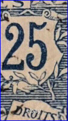 Timbres france oblitérés Bleu 1902 25C