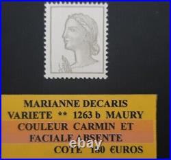 Timbres variétés MARIANNE DECARIS 1263 B et C MAURY