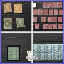 VENTE PRINTEMPS 2#LOT68 collection timbres France dt blocs classiques sage taxe