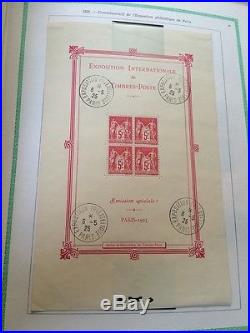 VENTE PRINTEMPS 2#LOT6 FRANCE collection timbres dt n°84 bleu prusse certificat