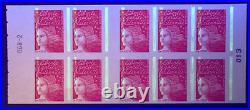 Variété Carnet timbres France YT 3085-C4b prédécoupe + phosphore Luquet. Lot 2 Variété Carnet timbres France YT 3085-C4b prédécoupe + phosphore Luquet. Lot 2
