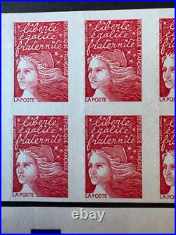 Variété Carnet timbres France YT 3085-C4b prédécoupe + phosphore Luquet. Lot 2 Variété Carnet timbres France YT 3085-C4b prédécoupe + phosphore Luquet. Lot 2