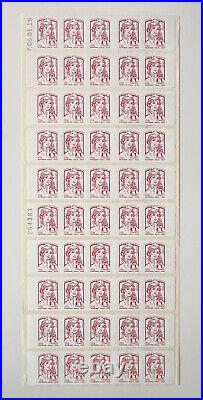 Variété, Roulette 5 Carnets YT 1214-C3Ab, Date + Série, Bandes Phospho variété