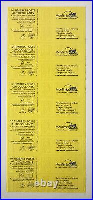 Variété, Roulette 5 Carnets YT 1214-C3Ab, Date + Série, Bandes Phospho variété