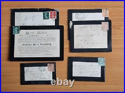 Vieux Papiers Boite Contenant Lot De Correspondance Et Lettres 1900 Et Avant