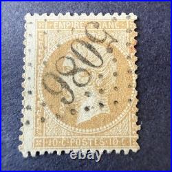 Yvert 21, Napoléon 10c bistre oblitéré GC 5086 Gallipoli. Signé Brun. TB