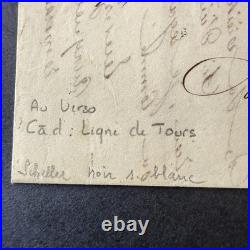 Yvert 3a, Cérès 20c sur lettre ligne de Tours. Signé Scheller. Superbe